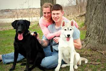 Dog with lovers